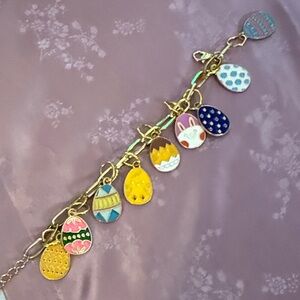 Easter egg charm bracelet